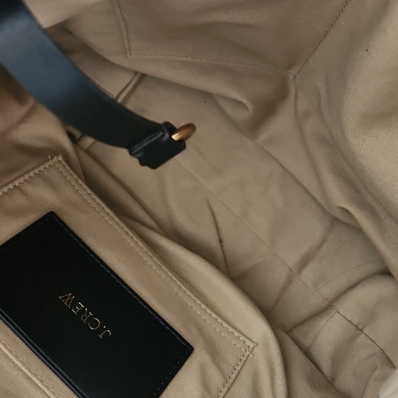 J Crew canvas and black leather bucket bag - Picture 6 of 9